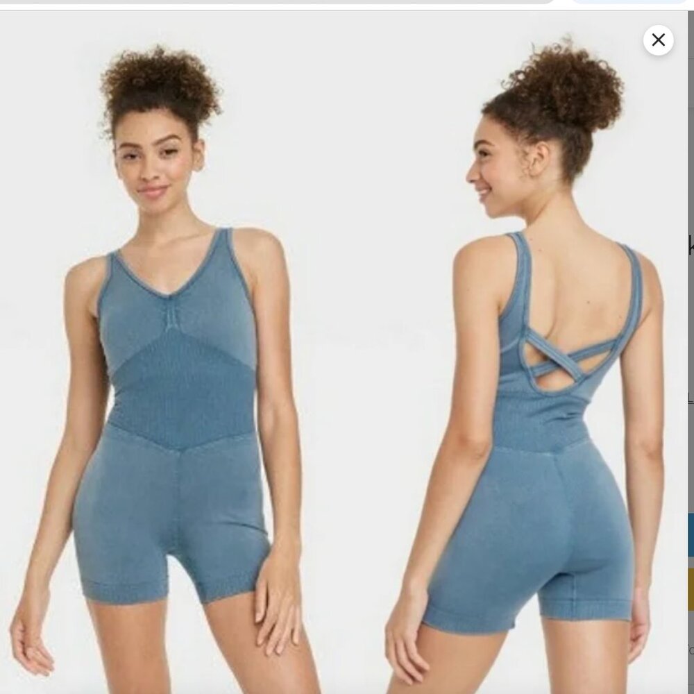Joy Lab Spandex Blue romper